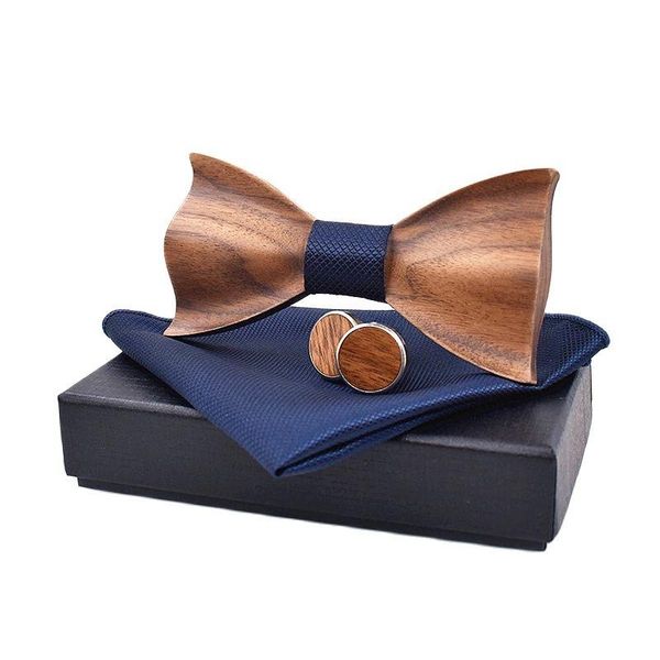 

neck ties design 3d wooden tie pocekt square cufflinks fashion wood bow wedding dinne handmade corbata gravata set, Blue;purple