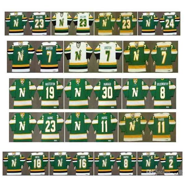 

goodjjob Vintage Minnesota North Stars Jersey 19 BILL MASTERTON 30 cesare maniago 8 BILL GOLDSWORTHY 11 JP PARISE LOU NANNE Neal Broten Retro Hockey, Colour 5