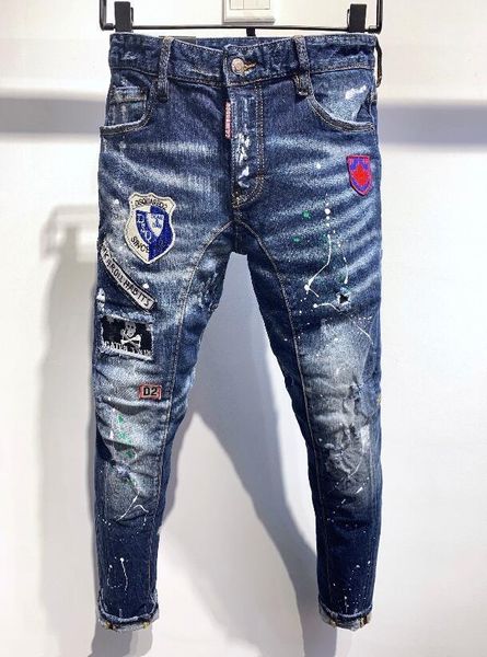 

women's jeans women/men ripped for pants biker outwear men a257, Blue