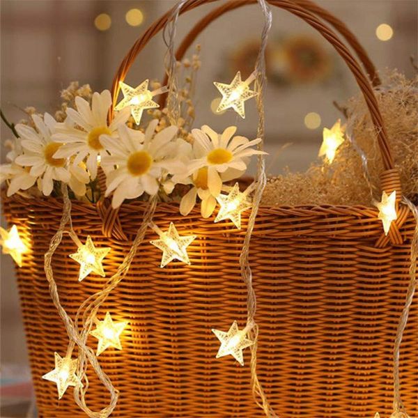 

strings christmas day usb lantern 20led pentagram shaped decorative light string garden decoration
