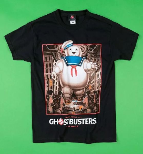 

official black ghostbusters stay puft t-shirt, White;black