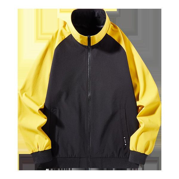 

men's jackets 2021 man's jacket spring autumn fashion cool men korean stand zipper polyester simple casual streetwear sport, Black;brown