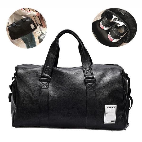 

outdoor bags fengtu gym bag mens sport training tote for women fitness pu waterproof durable multifunction luggage black