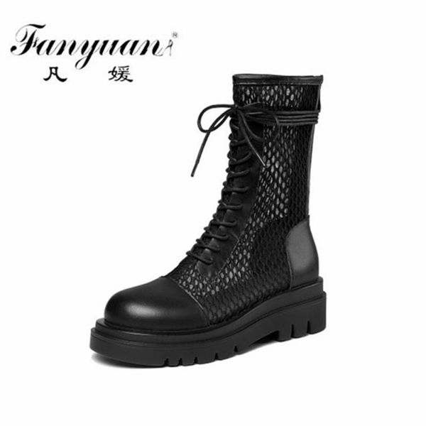 

boots fanyuan women summer 2021 est cross-tied back zippers high heels pumps for night club shoes woman, Black