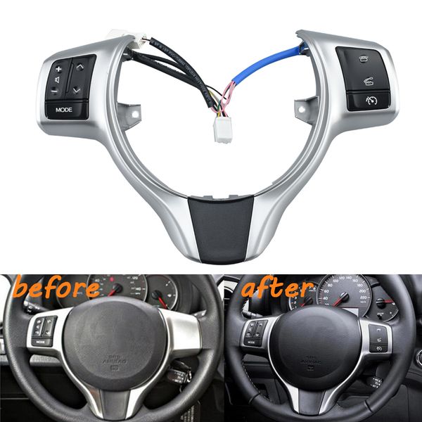 

silver black multi function steering wheel cruise control buttons switch for toyota vitz yaris motors oe quality