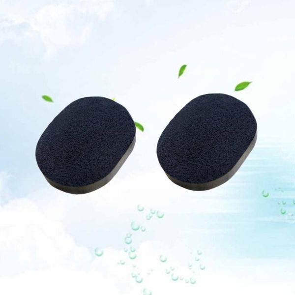 

sponges, applicators & cotton 2pcs black facial cleaning sponge with actived bamboo charcoal for skin cleansing exfoliating
