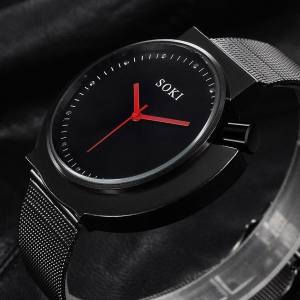 

wristwatches 2021 arrived men watches quartz analog luxury casual mesh strap belt business male date clocks gift wristwatch drop, Slivery;brown