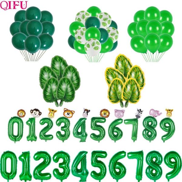 

green balloon safari jungle party decor forest wild one year birthday animal supplies sashes