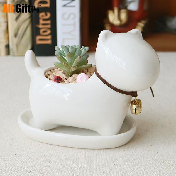 

cute animal potted flowers gardening succulents planter pot white ceramic flowerpot lovely succulent plants decorative objects & figurines