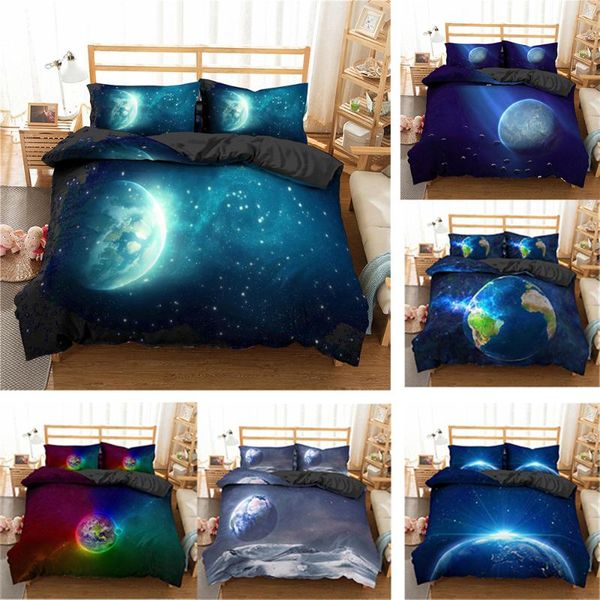 

bedding sets vintage galaxy universe printed outer space duvet cover set with pillowcase double  king size home textiles