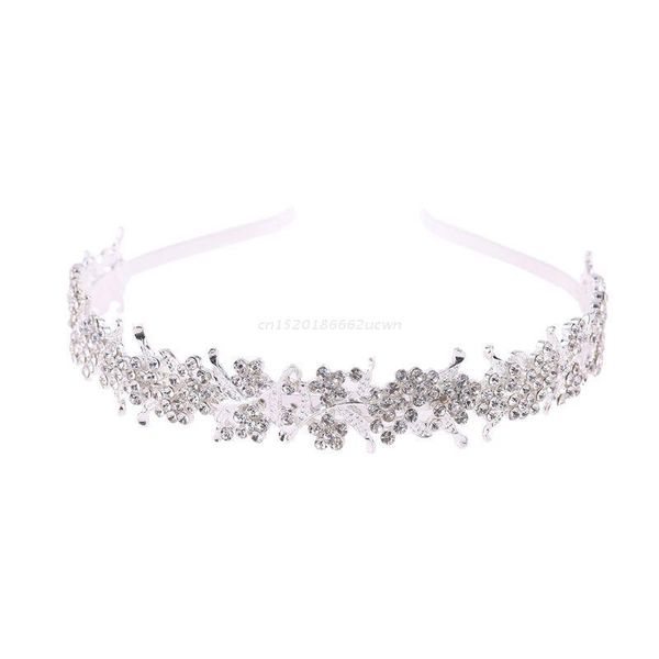 

hair clips & barrettes twinkling flower leaf wedding bridal girl tiara fashion dropship, Golden;silver