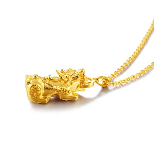 

chains necklace money brave troops pendant copper 24k gold-plated lucky jewelry fashion sand gold men women necklaces, Silver