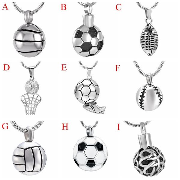 

ball collection stainless steel cremation jewelry mini urn casket all kinds of pendant necklace ashes holder necklaces, Silver