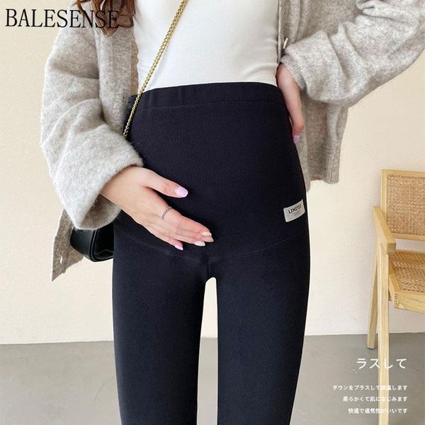 

maternity bottoms cotton leggings autumn high waist belly skinny pants for pregnant women adjustable pregnancy clothes thick, White