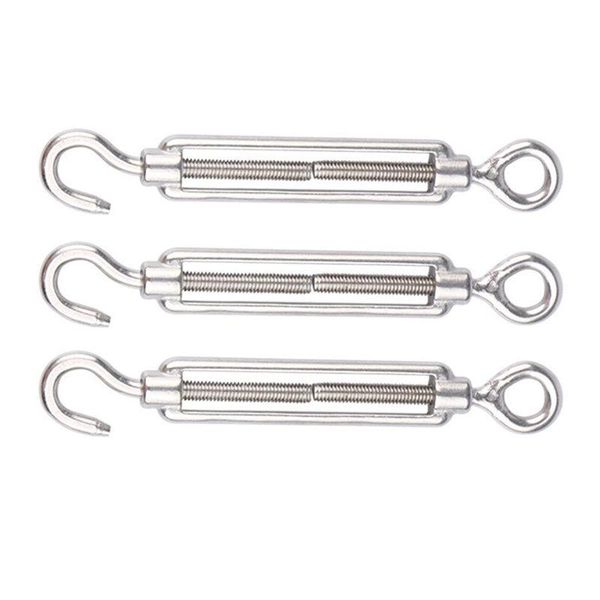 

turnbuckle wire strainer tensioner hook eye zinc plated 6mm (pack 3) lifting tools & accessories