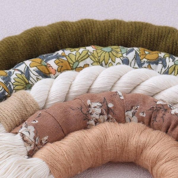 

decorative objects & figurines 95 diy rope rainbow tapestry wall hanging toys handmade weaving ornament nordic baby kids room decor