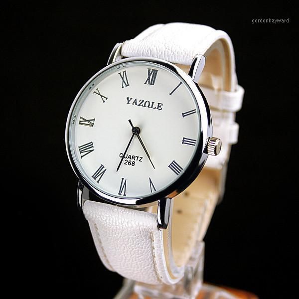 

wristwatches 8 colors men blu-ray roman numerals quartz analog wrist watch faux leather men's clock military relogio 2021, Slivery;brown