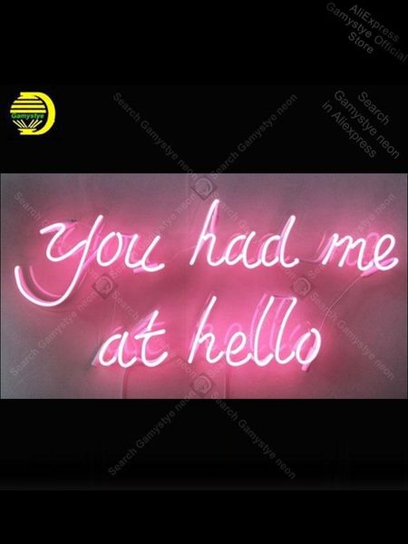 

other lighting bulbs & tubes you had me at hello neon sign handmade light adornment decorate home real glass shops display windows garage wa