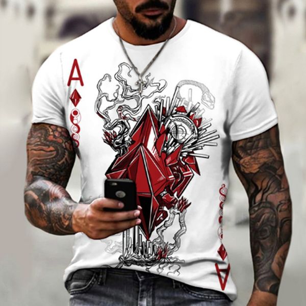 

2022 sell clubs a graphic men's t-shirts new 3d t-shirt summer casual daily fashion short sleeve o-neck two-color streetwear, White;black