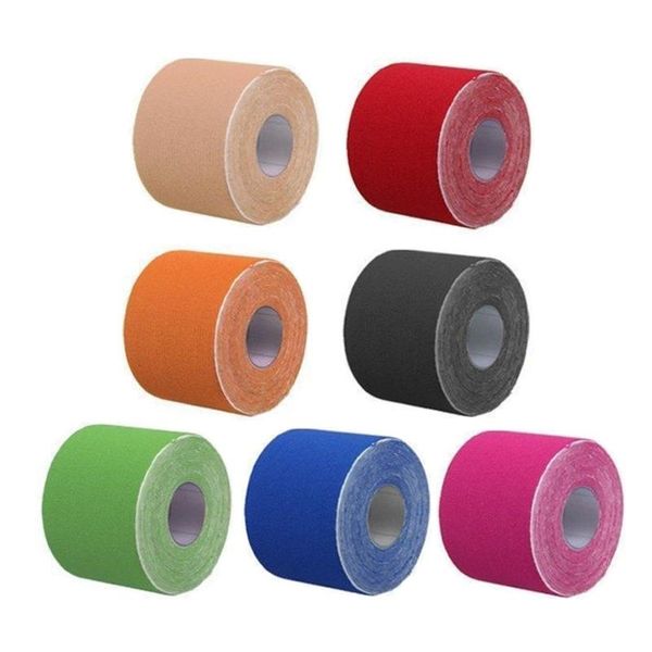 

elbow & knee pads 1pc muscle tape sports bandage cotton elastic adhesive care physio strain support, Black;gray