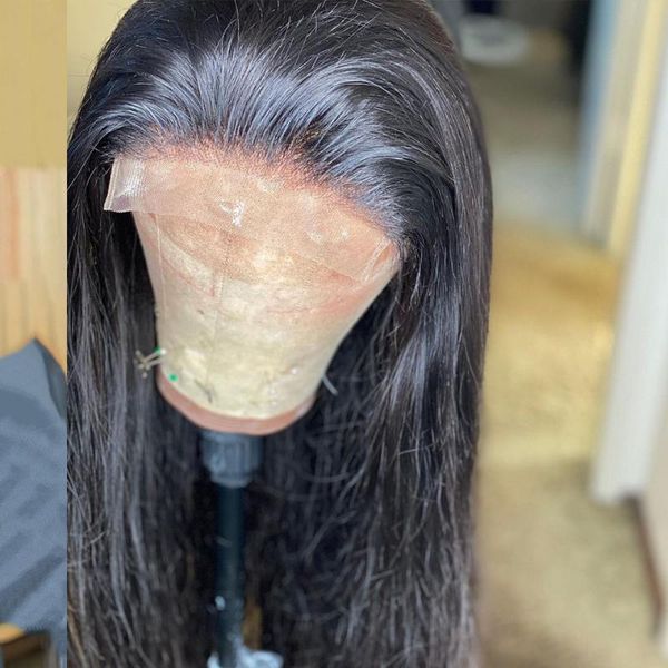 

lace wigs long straight wig 150% 13x4 front human hair for women brazilian remy pre plucked with baby slove, Black;brown
