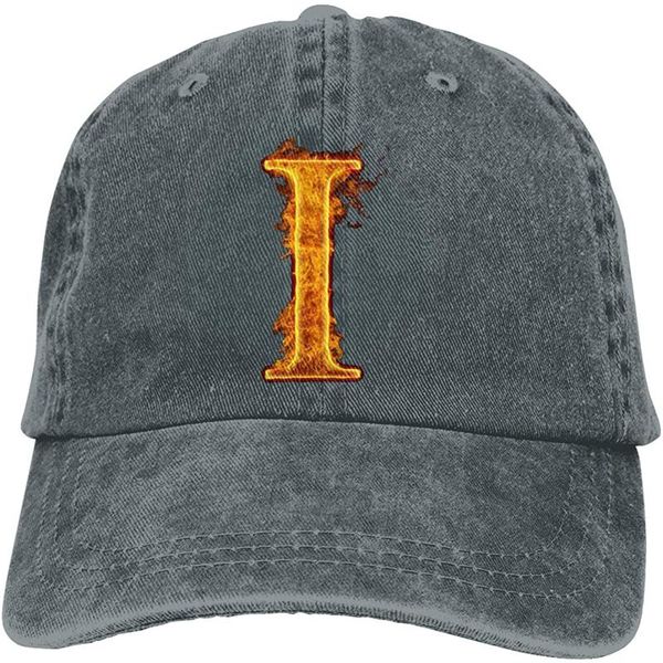 

ball caps first letters fire alphabet i soft casquette cap vintage adjustable baseball, Blue;gray