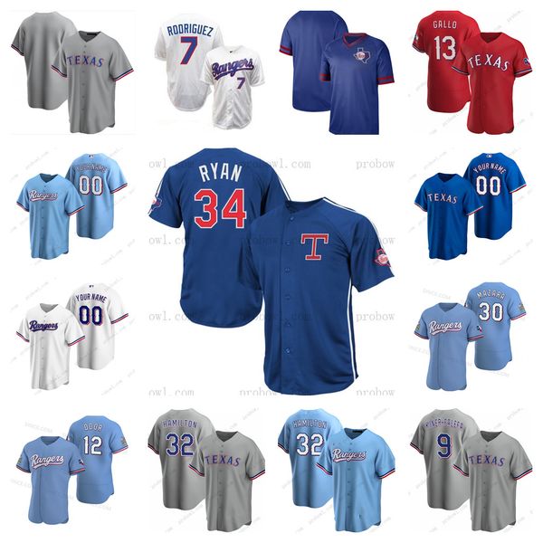 

ivan rodriguez jersey nolan ryan adrian beltre michael young juan gonzalez alex rodriguez josh hamilton kenny rogers ruben sierra sundberg m, Blue;black