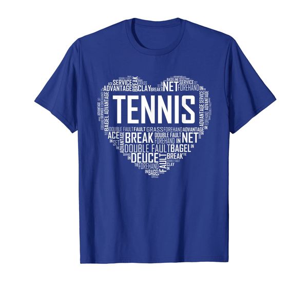 

Tennis Lover Heart Love T Shirt Gift for Players and Coaches, Mainly pictures