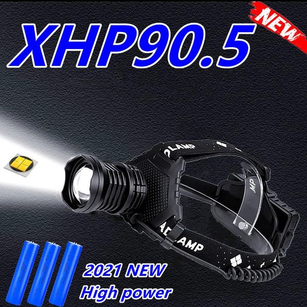 

most powerful xhp90.5 led headlamp 18650 xhp90 headlight usb rechargeable head lamp torch light fishing headlamps