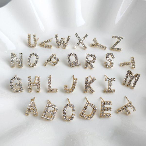 

stud colorful l shiny letter asymmetric earrings party queen fashion trendsetter lady, Golden;silver