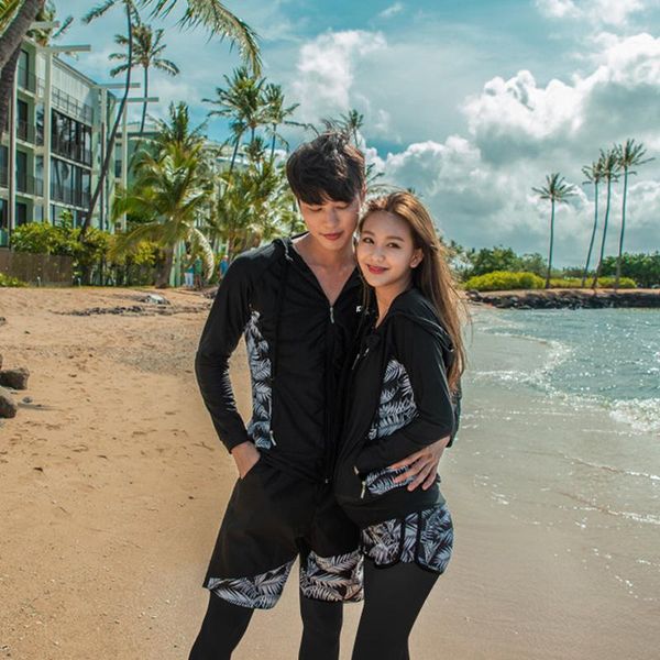 

one-piece suits swimwear rash guards men women long sleeve jacket pants bra shorts beach wear surfing bathing rashguards wetsuits