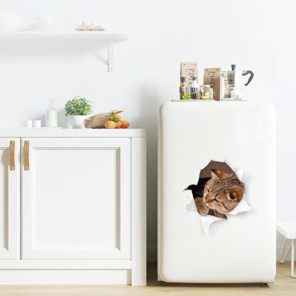 

wall stickers 3d cute puppy kitten sticker bathroom toilet cupboard home decoration decals background wallpaper cats and dogs