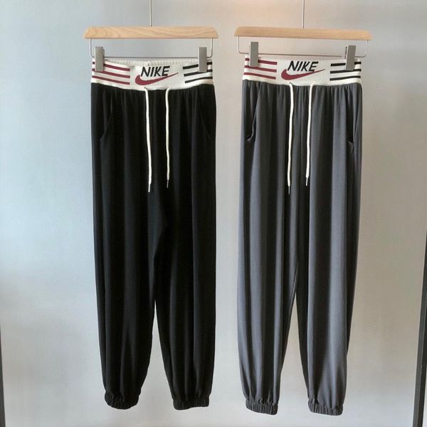 

women sweatpants high waist sport running gym sports pants casual ladies yoga fitness long jogger trousers men's, Black