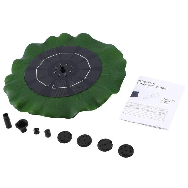 

garden decorations led solar fountain panel pond pump with 7 styles for bird bath fish container