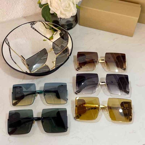 

2022 factory wholesale be family personalized square half frame letter mirror leg sunglasses star same sunglasses, White;black