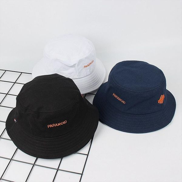 

fisherman hat korean fashion hip hop couple visor street men and women basin cap bucket beanies letters embroidery, Blue;gray