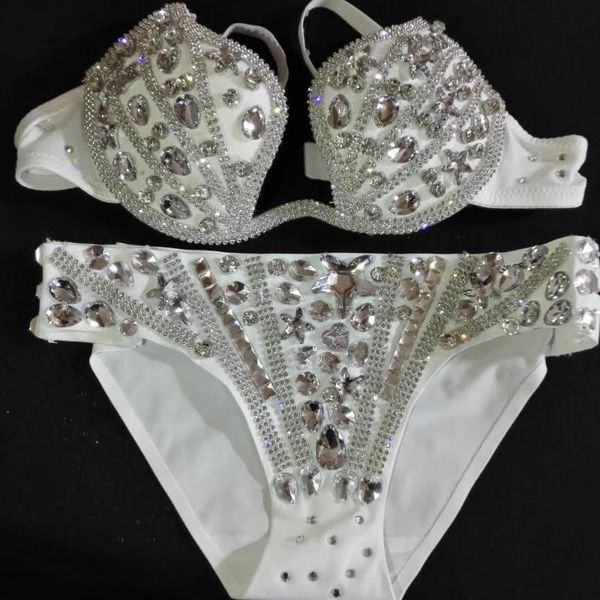 

women's tracksuits 2021 colorful silver black red green blue strapless and shorts with diamonds high street wear bikini sets, Gray