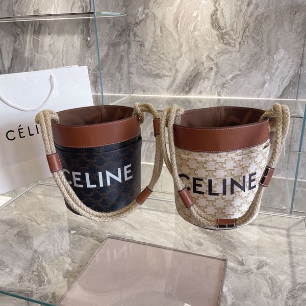 

2021 red net arrivals ]celinse women's 2021 fashion flower bucket retro one shoulder luxuryss designerss bag yw