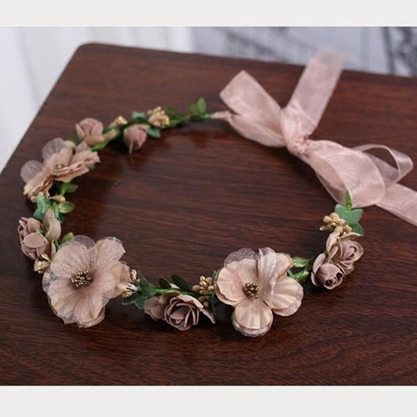 

decorative flowers & wreaths fashion hair band wreath home decor artificial flower hanging hoop farmhouse wedding decoration floral rattan p