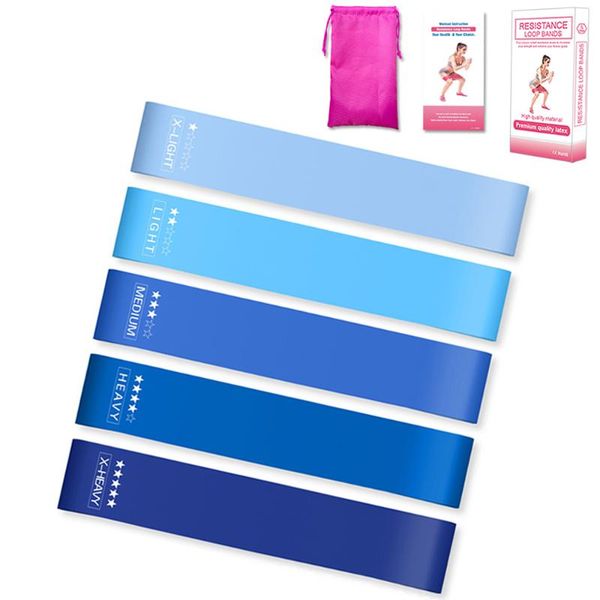

sports exercise resistance loop bands set elastic booty band with carry bag for yoga home gym training
