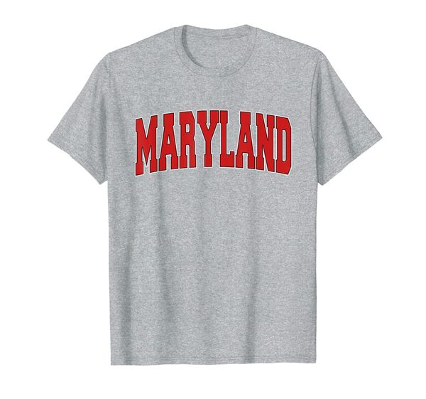 

MARYLAND USA STATE MD Varsity Style Vintage Sports T-Shirt, Mainly pictures