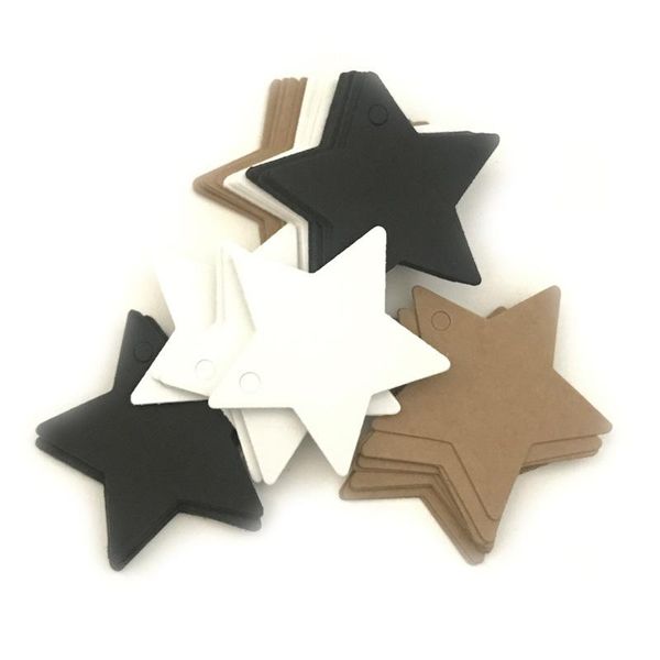 

gift wrap 100pcs diy bag tag packaging christmas wedding decor star hang candy box paper tags birthday party decorations c1122