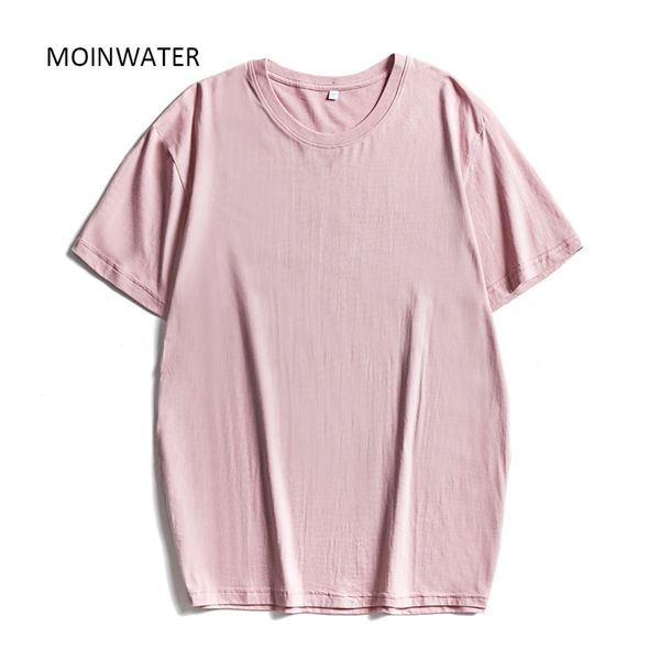 

moinwater women solid t shirts colors 100% cotton casual t-shirts lady base tees female streetwear mt20075 210722, White
