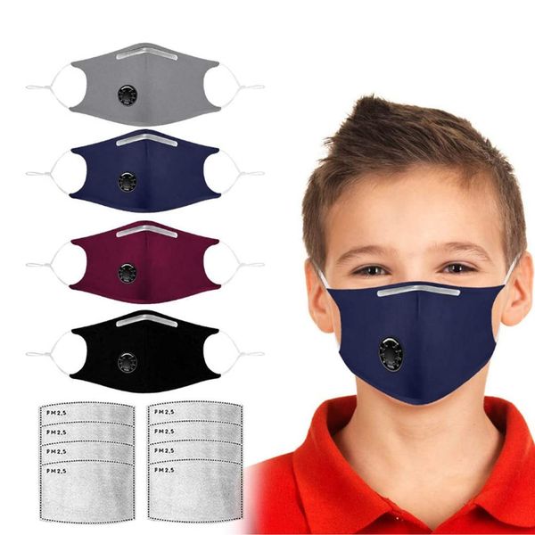 

factory outlet s children's cloth with breathing valve washable hanging ear cotton mask pm2.5 filter