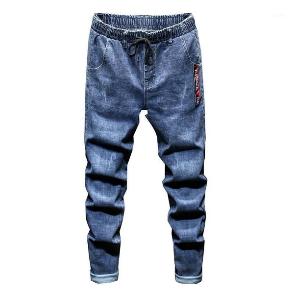 

men's jeans plus size 7xl 8xl 9xl 10xl fashion streetwear harem pants large pocket stretch casual denim trousers male brand, Blue