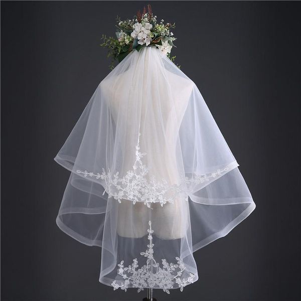 

bridal veils veil double layer hair comb wedding simple, Black