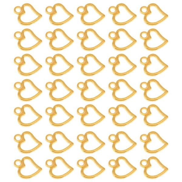 

party decoration 100pcs diy pendants hollow heart shaped zinc alloy jewelry making