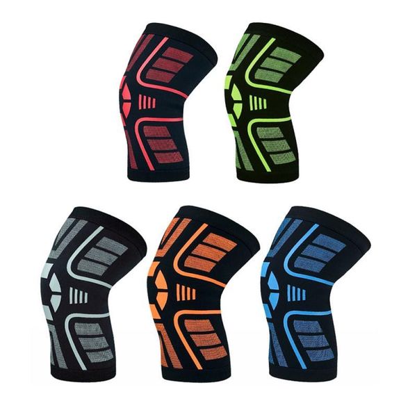 

kneepad patella protector brace spring knee pad basketball running compression sleeve support sports kneepads elbow & pads, Black;gray