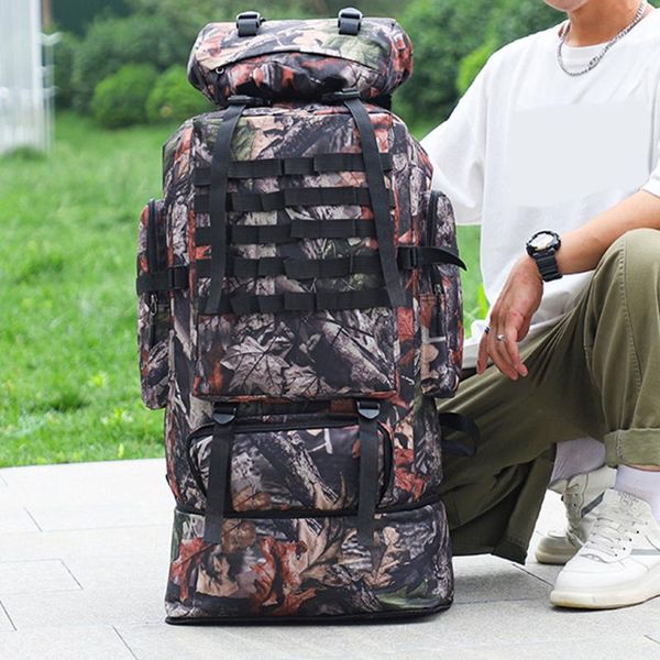 

backpack 100l large capacity outdoor tactical mountaineering camping hiking military water-repellent bag