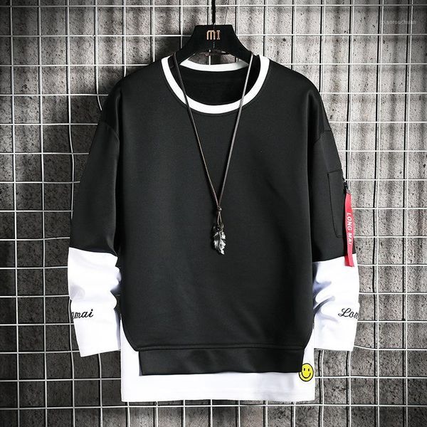 

oversized men hoodies sweatshirts hip hop long sleeve japanese harajuku spring autumn male pullover sweatshirt streetwear men's &, Black